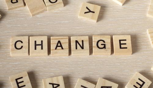 Change spelled out on scrabble tiles